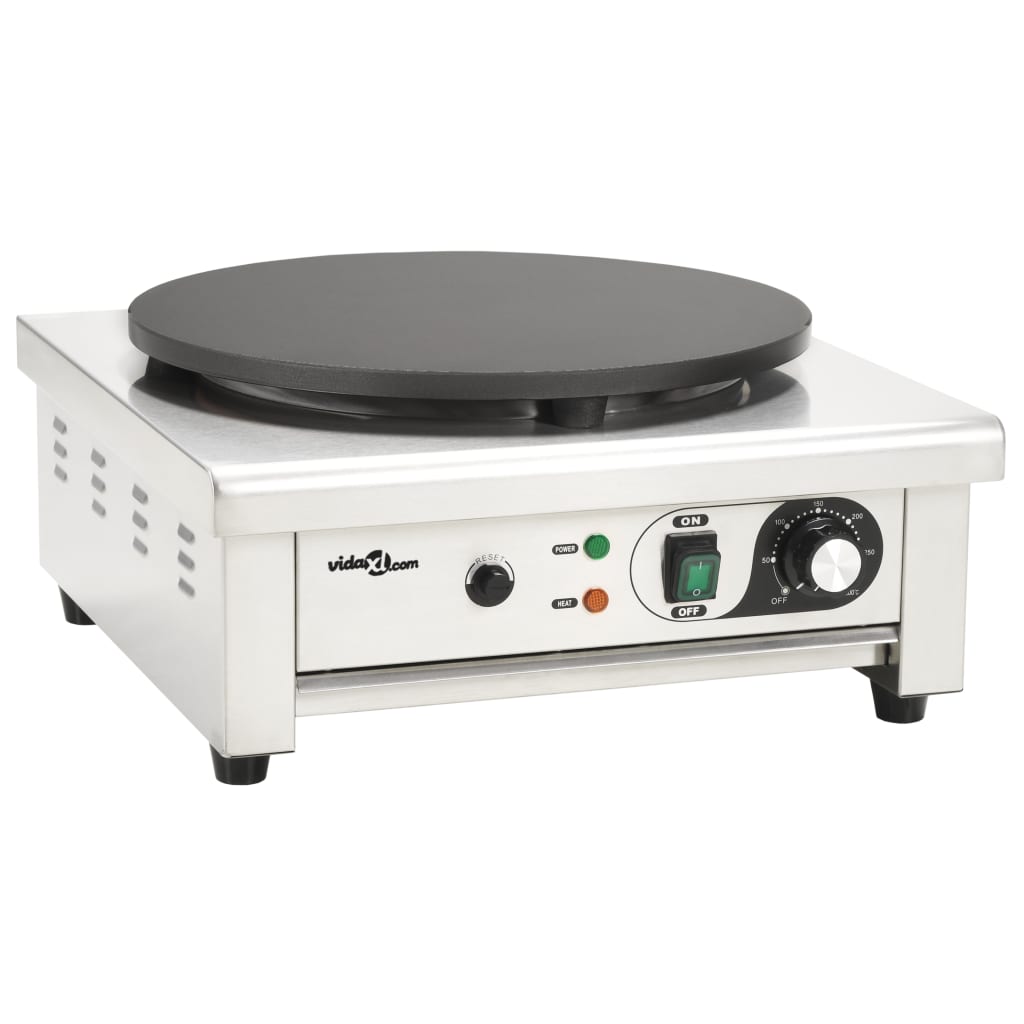 Elektrisk crêpejern med uttrekkbar skuff 40 cm 3000 W