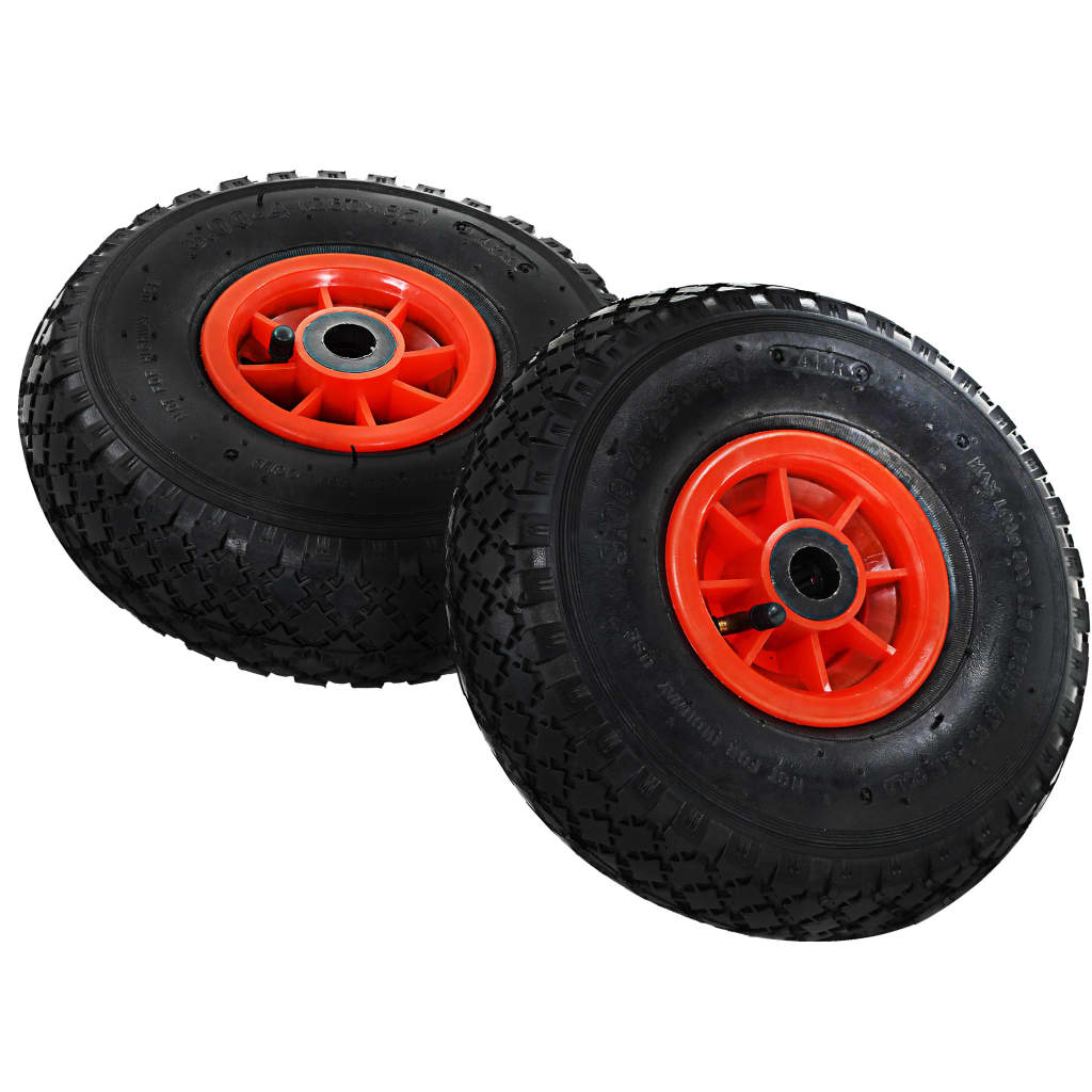 Sekketrallehjul 4 stk gummi 3,00-4 (245x82)
