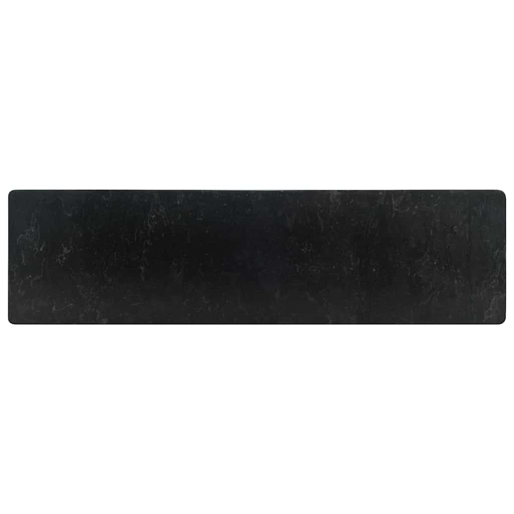 Vask 45x30x12 cm marmor høyglans svart vidaXL
