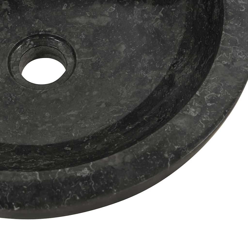 Vask 40x12 cm marmor svart