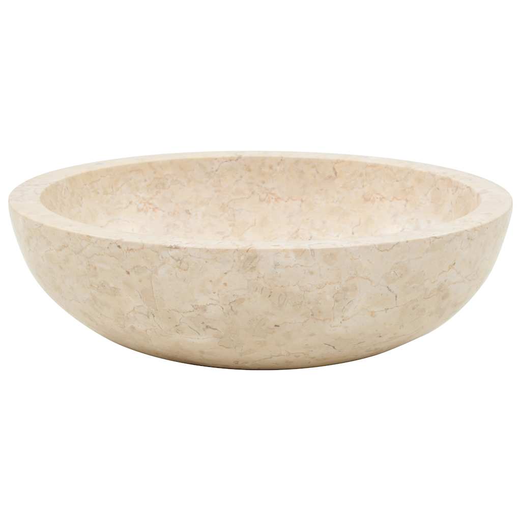 Vask 40x12 cm marmor krem