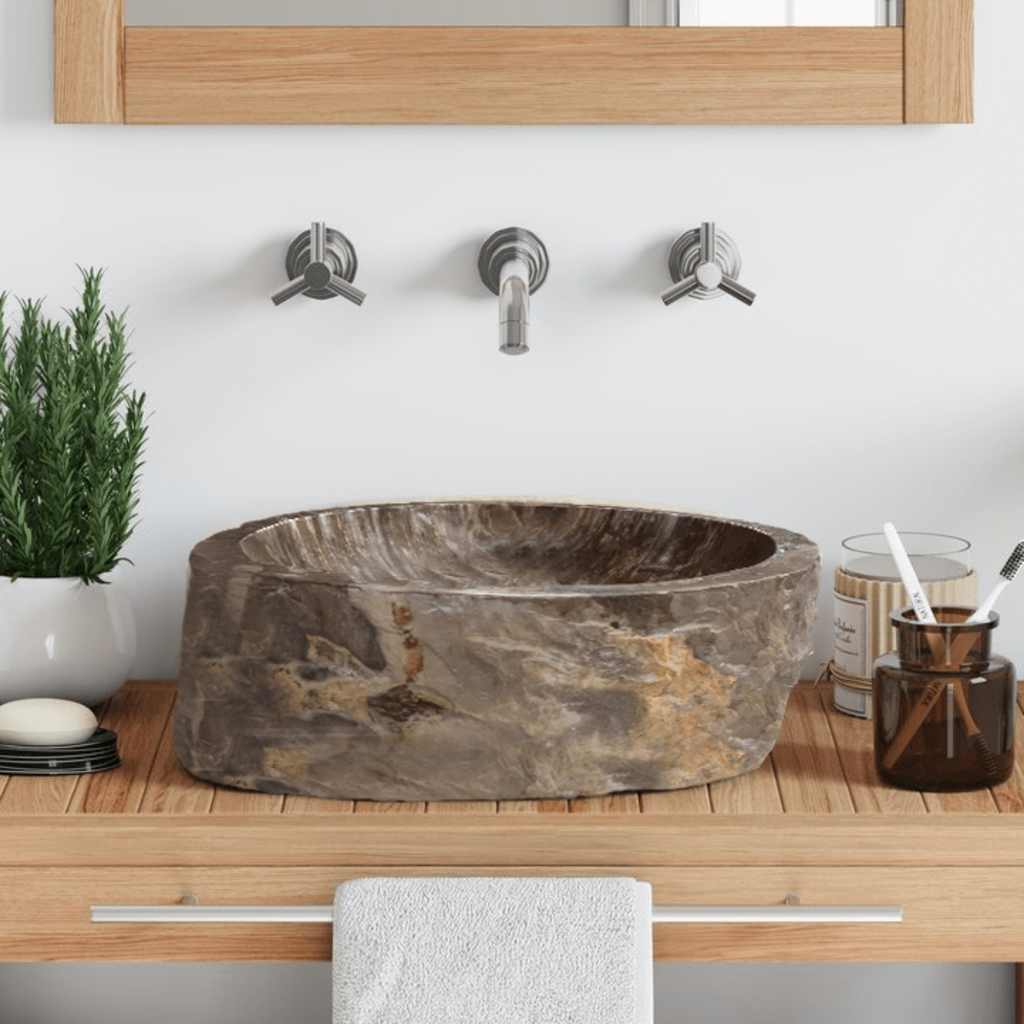 Vask 45x35x15 cm fossilstein krem
