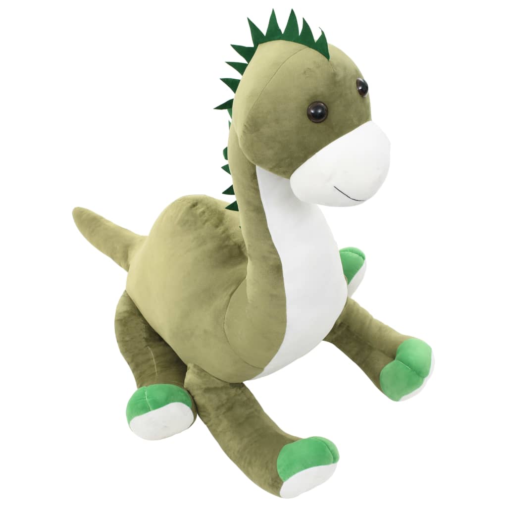 Lekebrontosaurus i plysj grønn