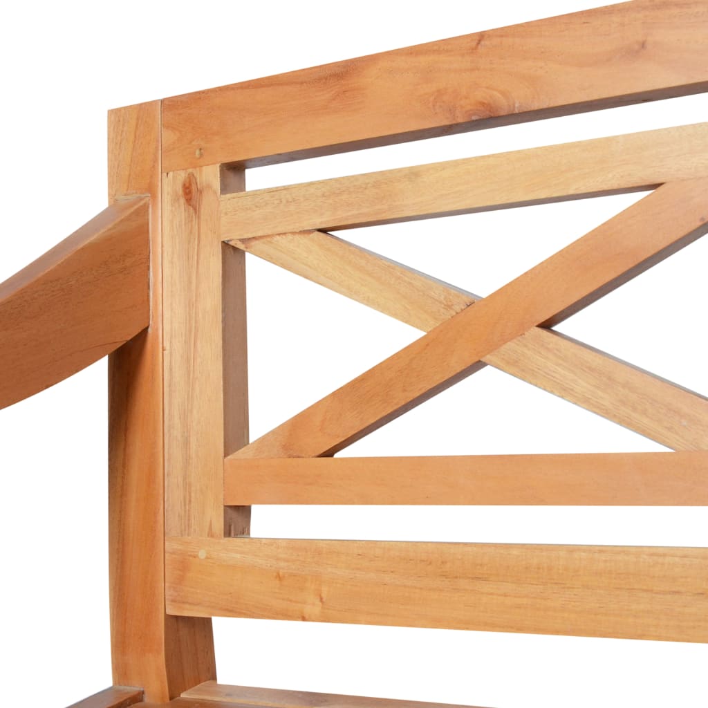 Bataviabenk 98 cm heltre mahogni lysebrun