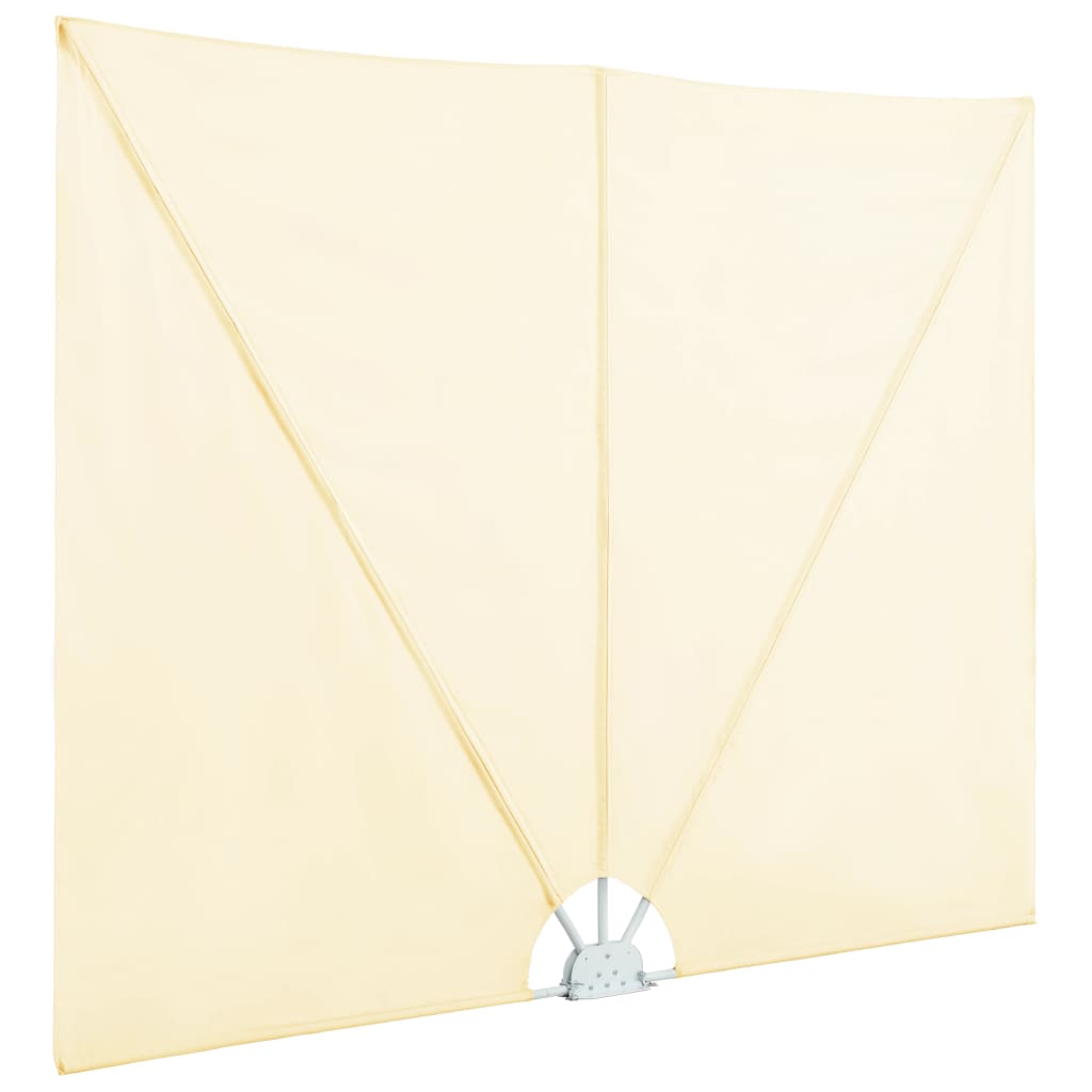 Sammenleggbar sidemarkise for terrasse krem 240x160 cm