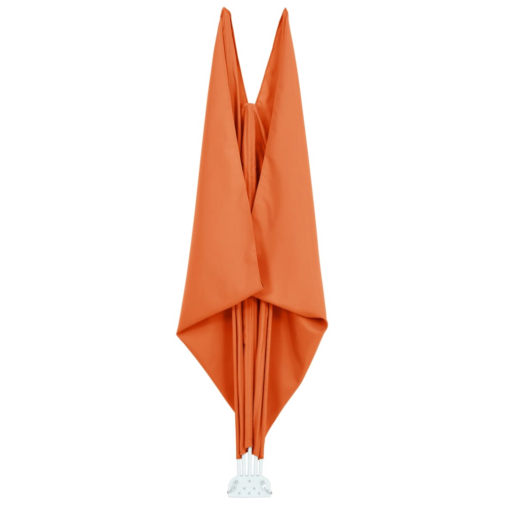 Sammenleggbar sidemarkise for terrasse terrakotta 240x160 cm