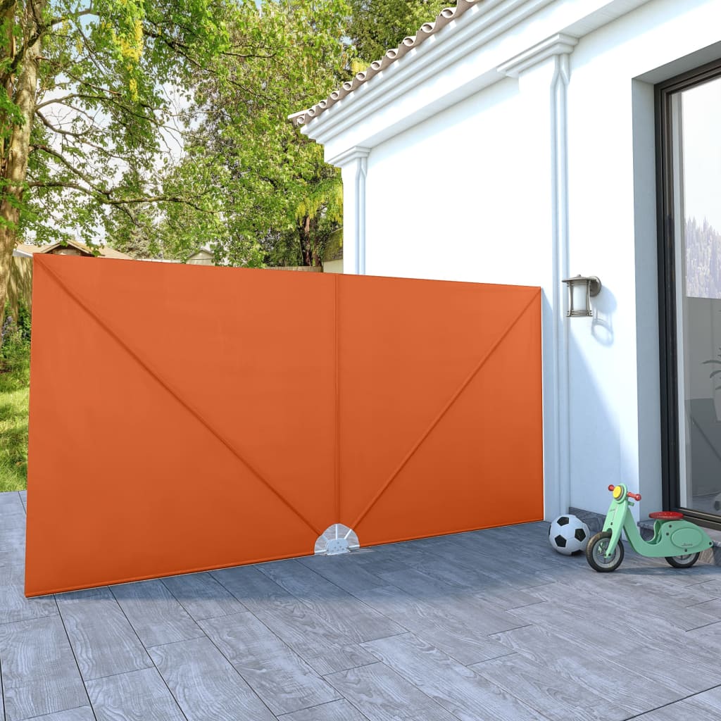 Sammenleggbar sidemarkise for terrasse terrakotta 400x200 cm