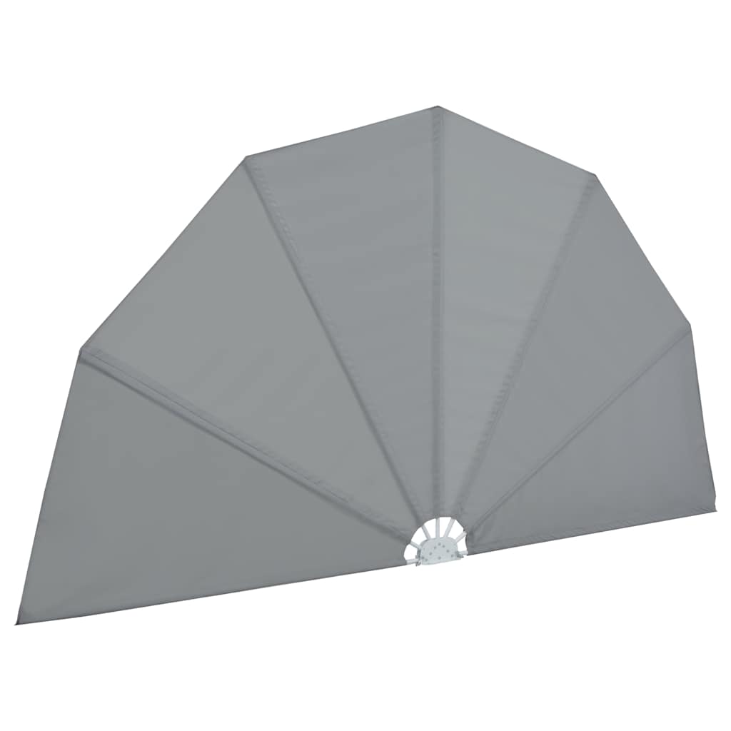 Sammenleggbar sidemarkise for terrasse grå 160 cm