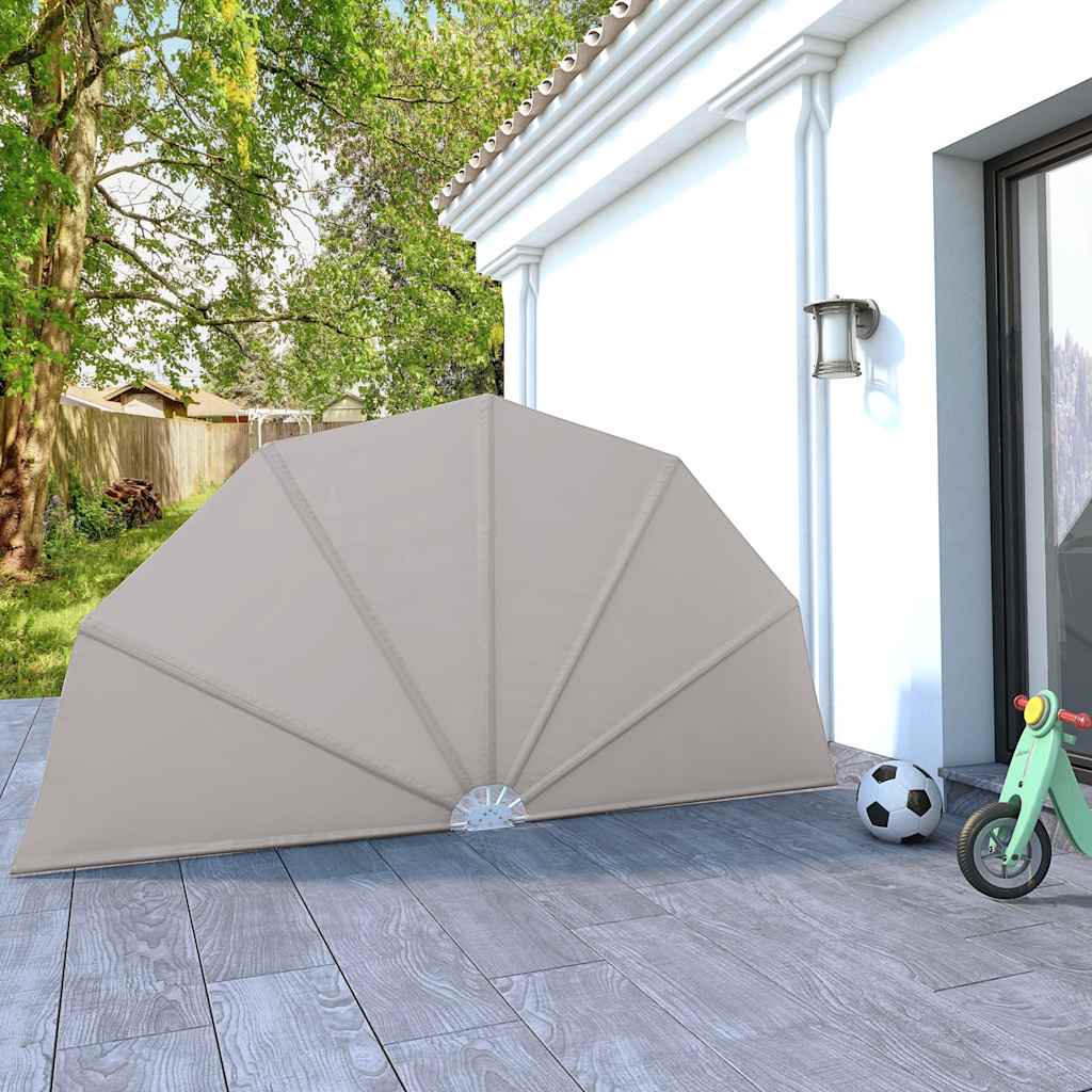 Sammenleggbar sidemarkise for terrasse krem 160 cm