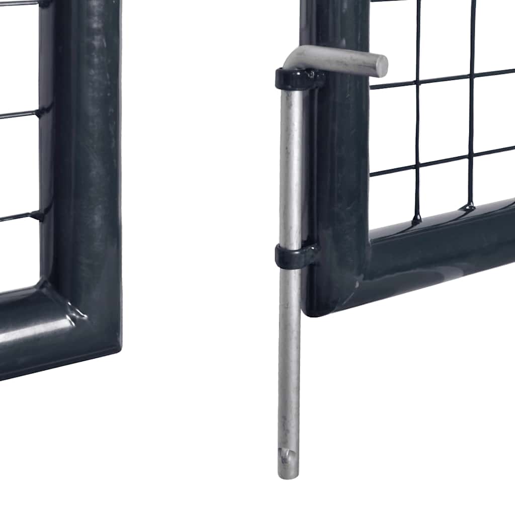 Hageport av netting galvanisert stål 300x75 cm grå