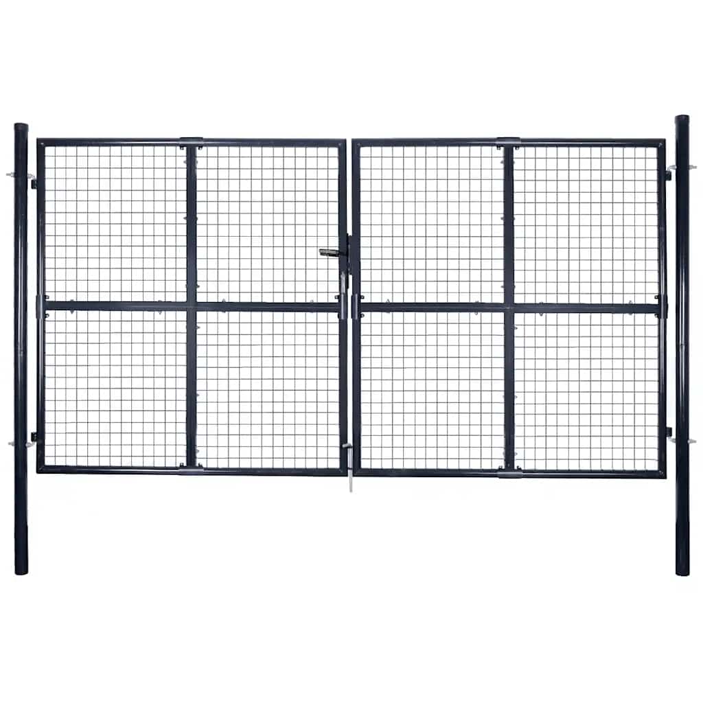 Hageport av netting galvanisert stål 300x175 cm grå