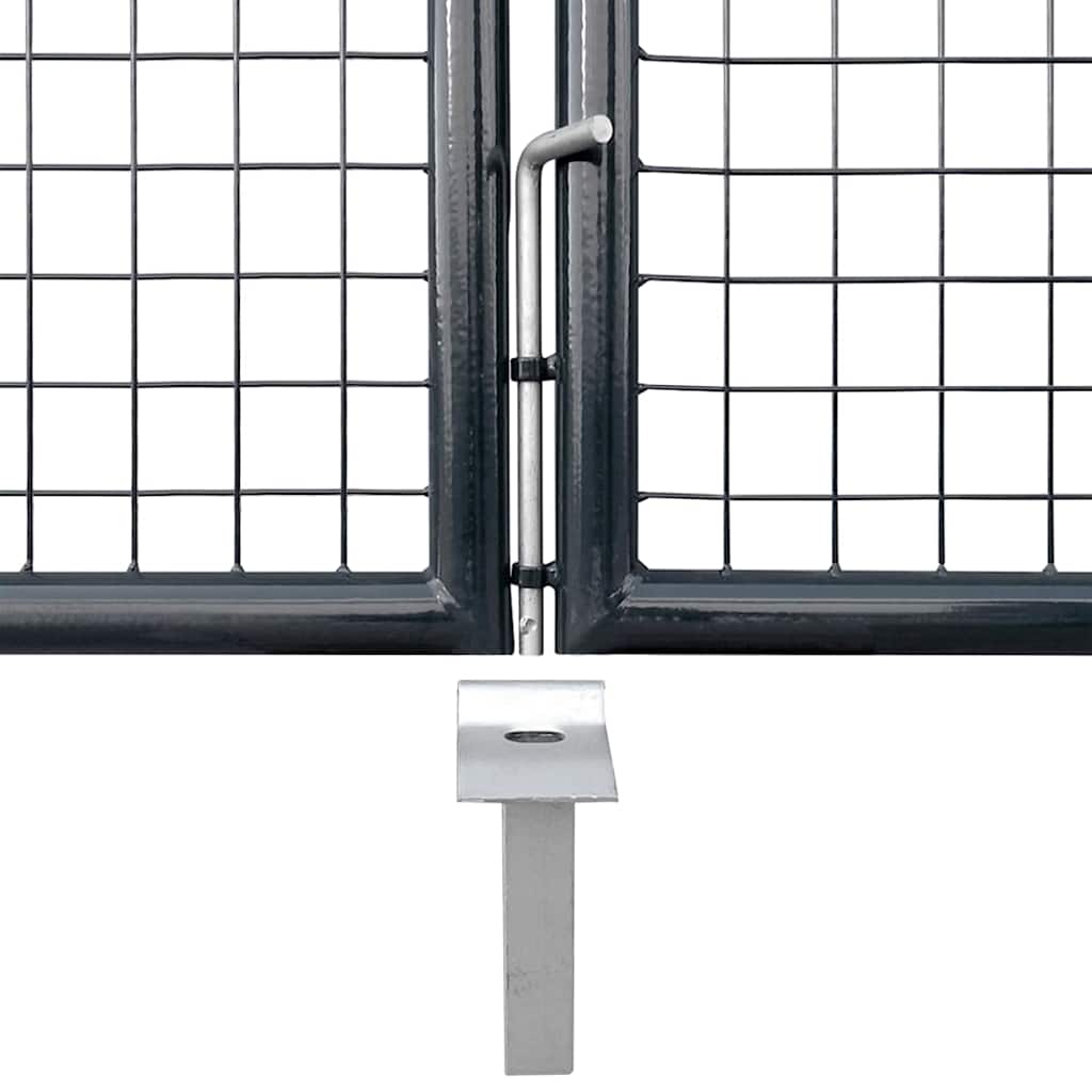 Hageport av netting galvanisert stål 300x175 cm grå
