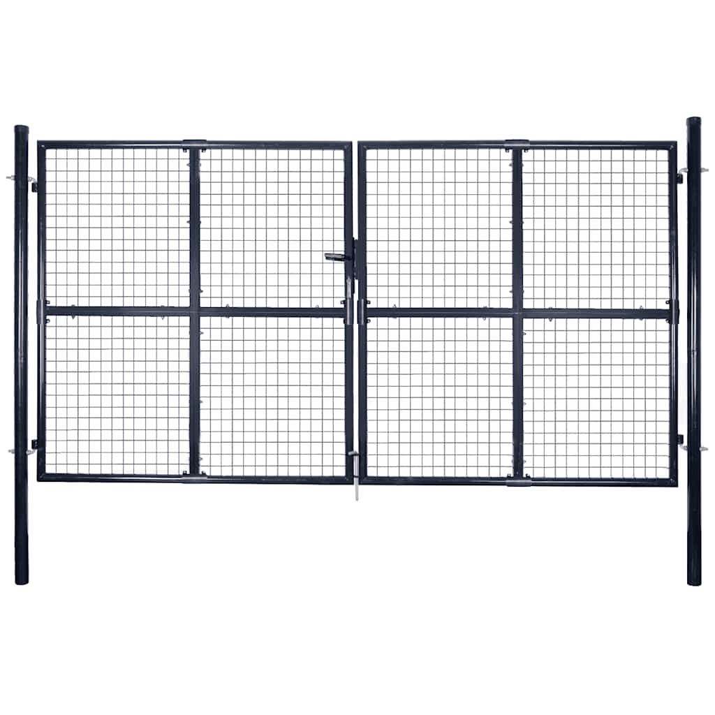 Hageport av netting galvanisert stål 300x200 cm grå
