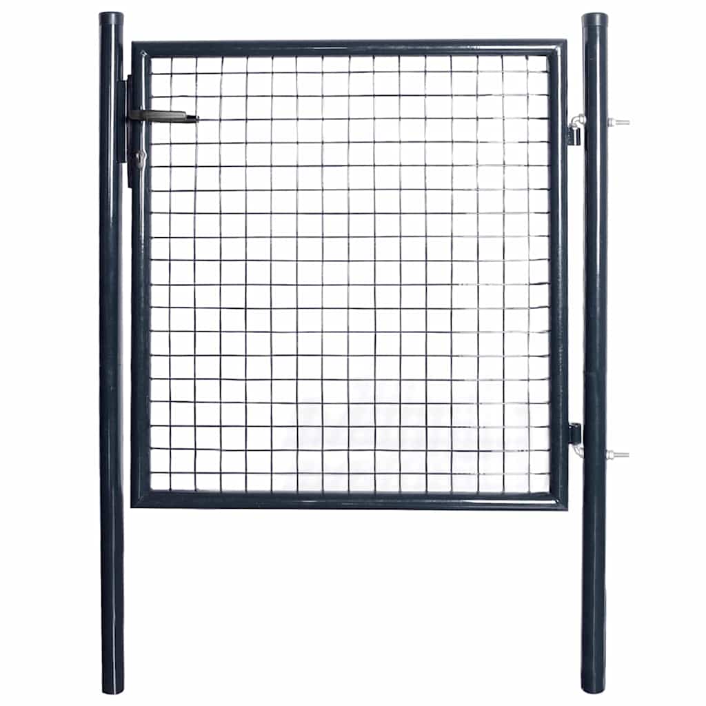 Hageport av netting galvanisert stål 100x100 cm grå