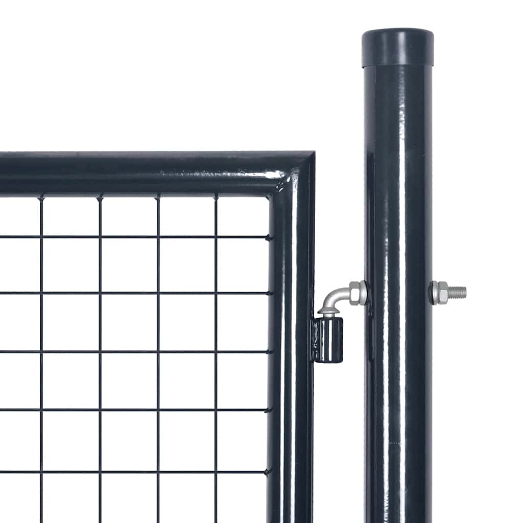 Hageport av netting galvanisert stål 100x100 cm grå