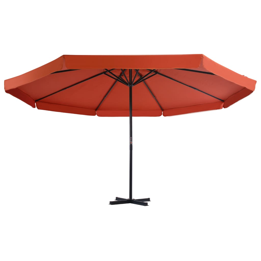 Parasoll med aluminiumsstang 500 cm terrakotta vidaXL