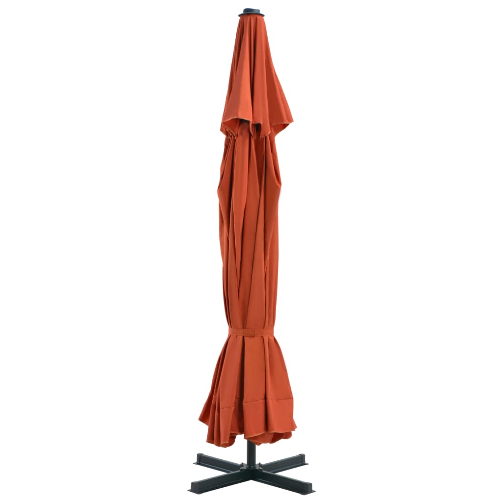 Parasoll med aluminiumsstang 500 cm terrakotta vidaXL