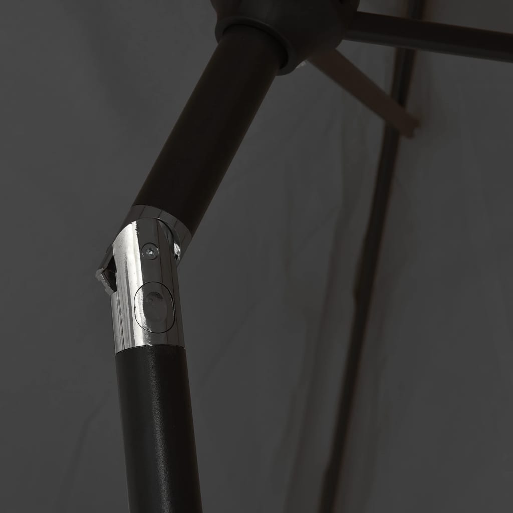Parasoll med metallstang 300 cm antrasitt
