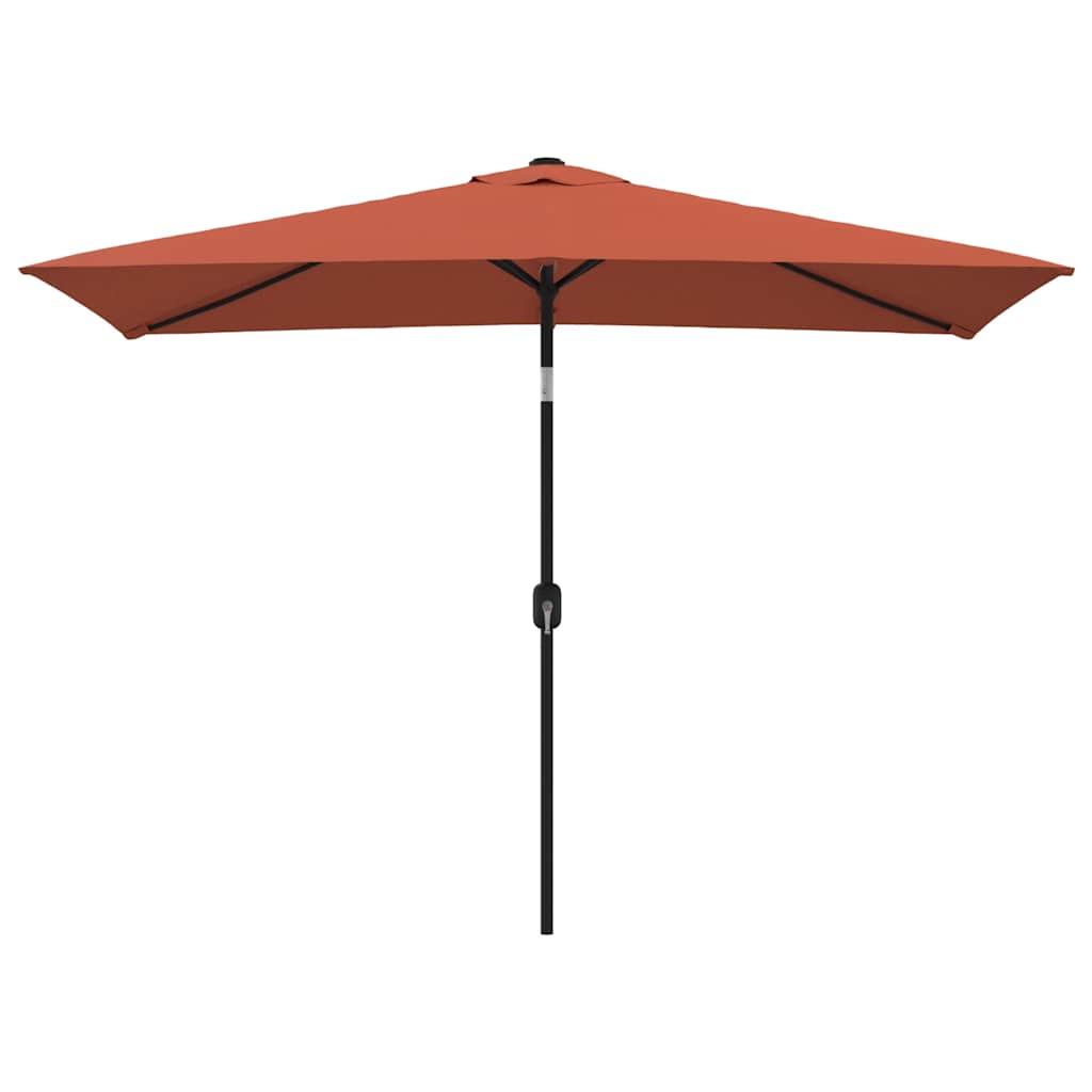 Parasoll med metallstang 300x200 cm terrakotta