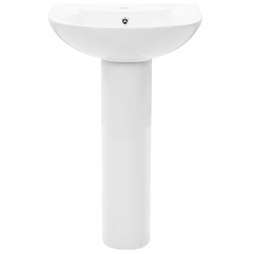 Servant frittstående sokkel keramisk hvit 520x440x190 mm