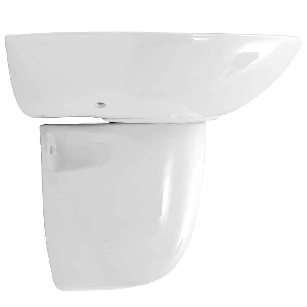 Basseng Hvit 52 x 45 x 49 cm Glassert Keramikk