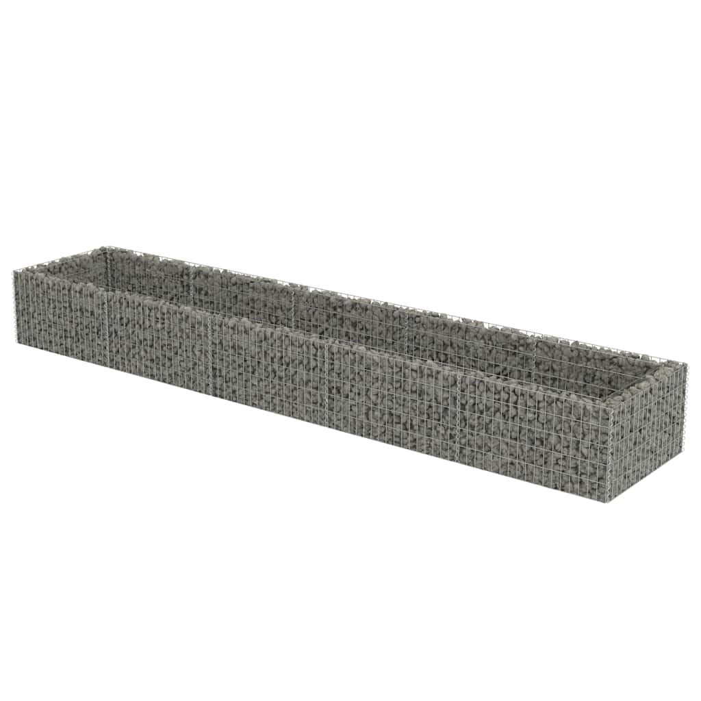 Gabion høybed galvanisert stål 450x90x50 cm