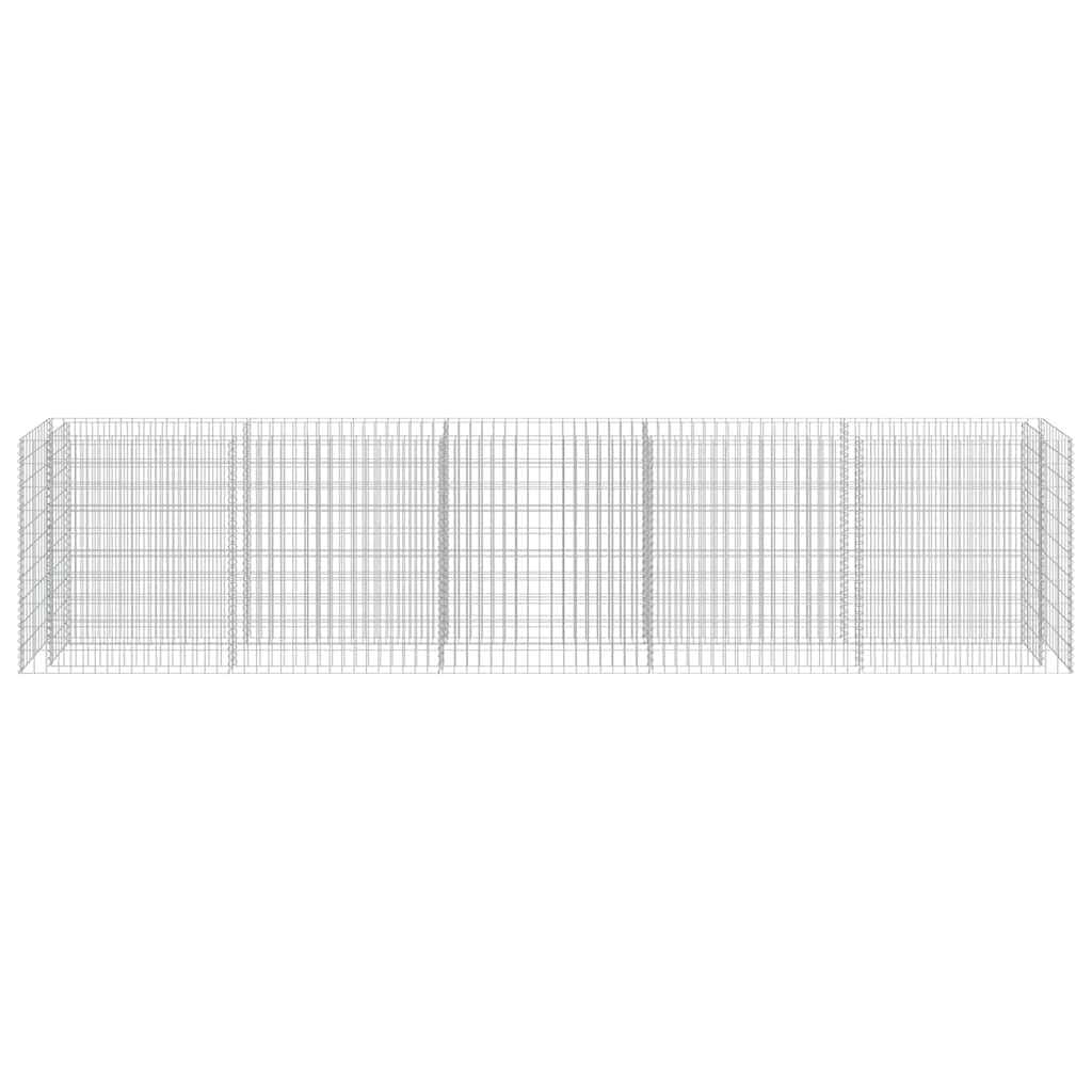 Gabion høybed galvanisert stål 450x50x100 cm