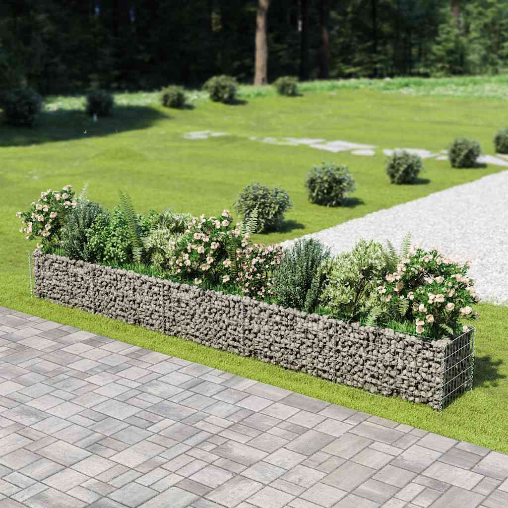Gabion høybed galvanisert stål 450x50x50 cm