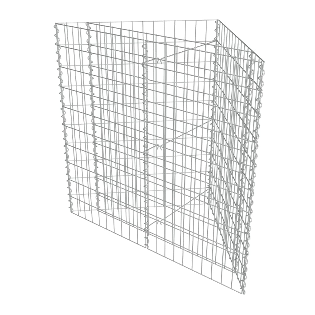 Gabion høybed galvanisert stål 75x75x100 cm