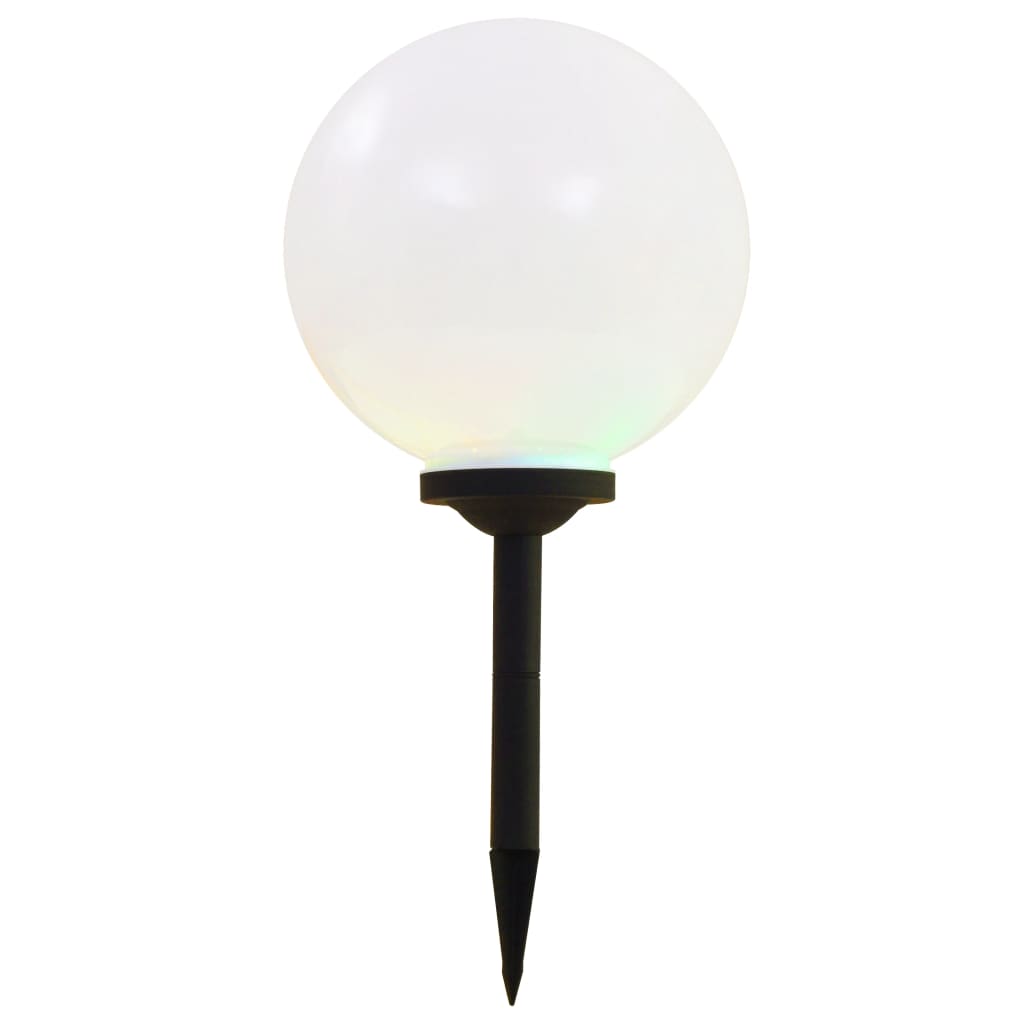 Utendørs sollampe 2 stk LED kuleformet 30 cm RGB vidaXL