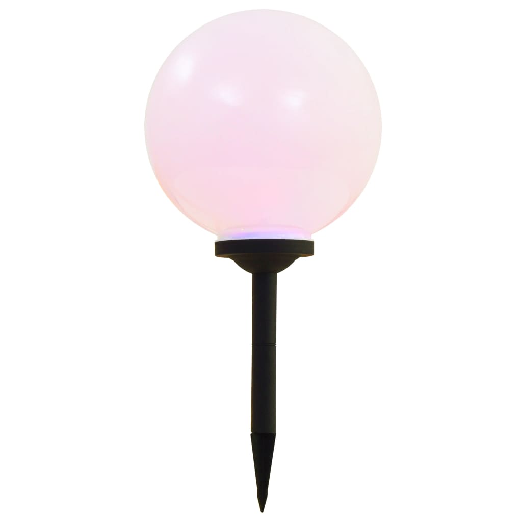 Utendørs sollampe 2 stk LED kuleformet 30 cm RGB vidaXL