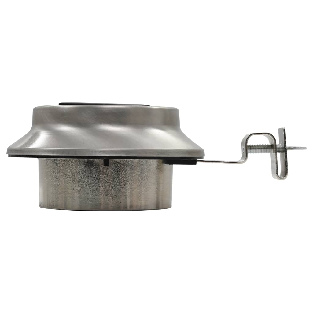 Utendørs sollampe 6 stk LED rund 12 cm hvit