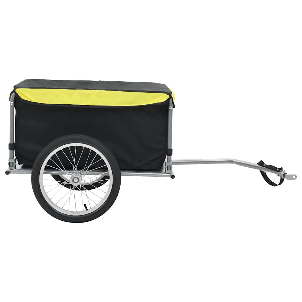Sykkeltilhenger svart og gul 65 kg