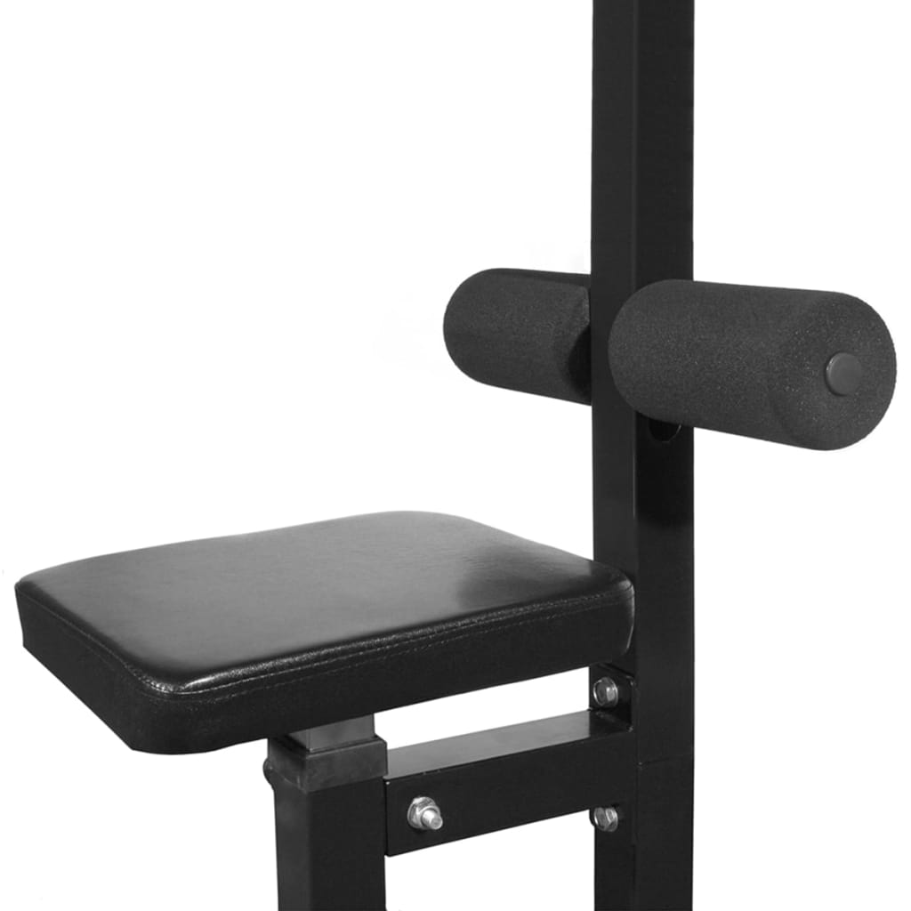 Treningstårn med vektstang- og manualsett 60,5 kg
