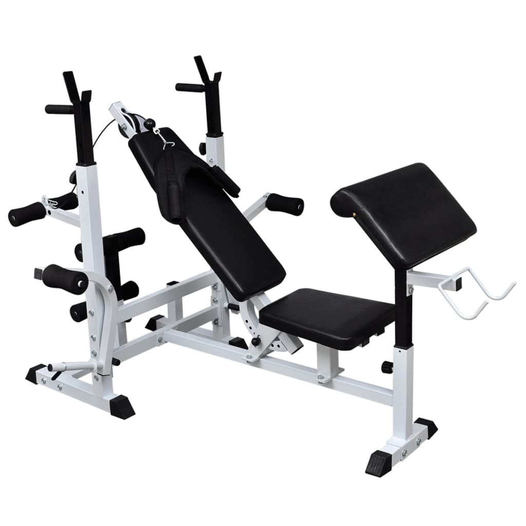 Vektbenk med vektstativ, vektstang og manualsett 90kg