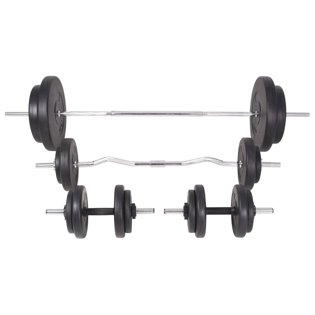 Vektbenk med vektstativ, vektstang og manualsett 90kg