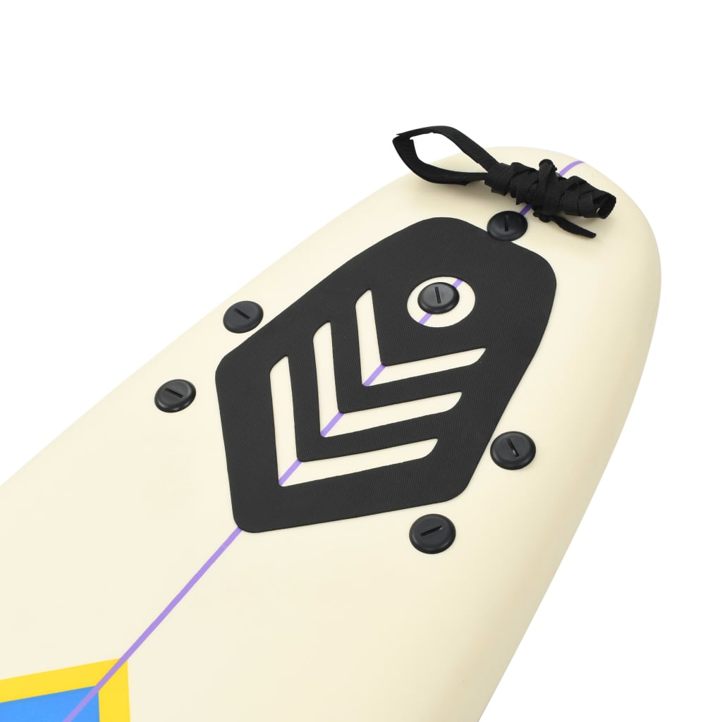 Surfebrett blå og kremhvit 170 cm