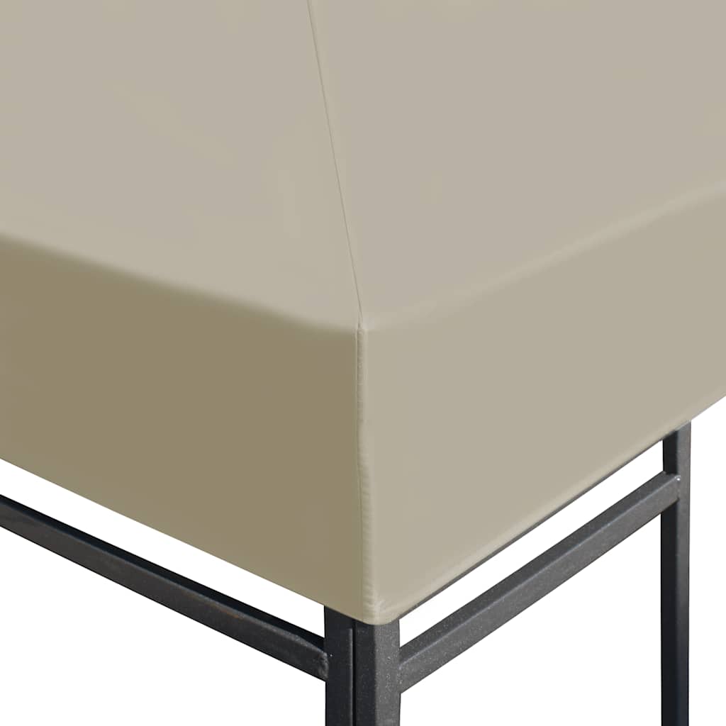 Toppduk til paviljong 310 g/m² 4x3 m beige vidaXL
