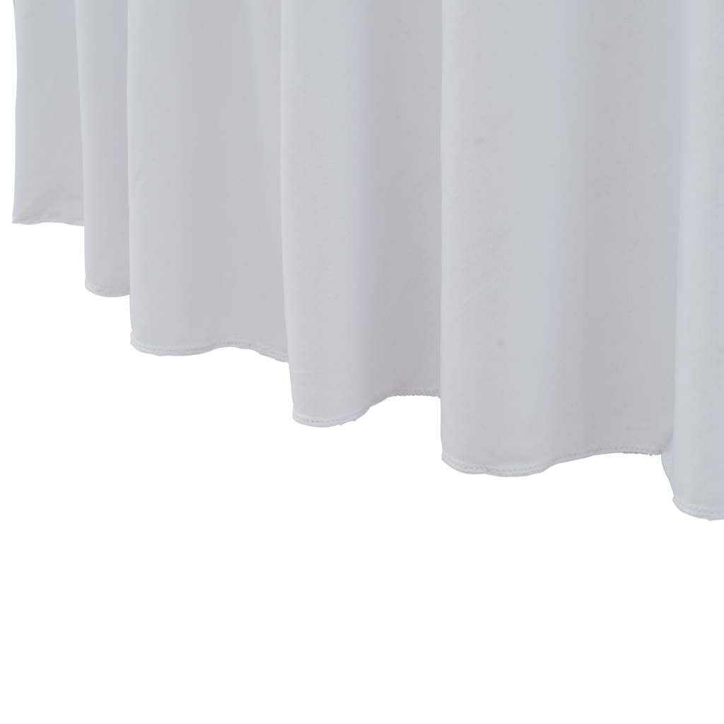 Elastisk bordduk med skjørt 2 stk 180x74 cm hvit