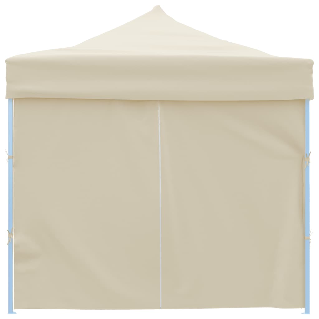 Sammenleggbart festtelt popup med 8 sidevegger 870x291x315 cm kremhvit