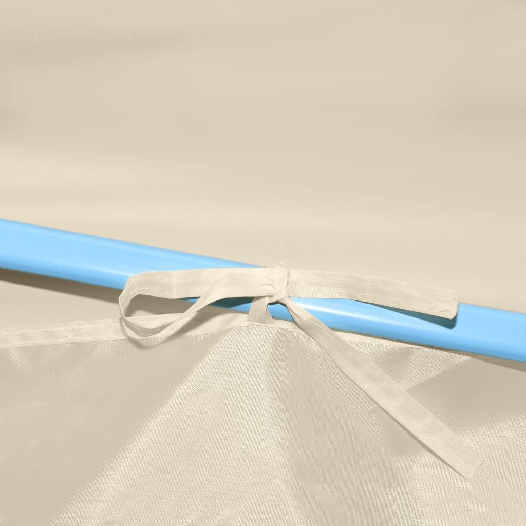 Sammenleggbart festtelt popup med 8 sidevegger 870x291x315 cm kremhvit