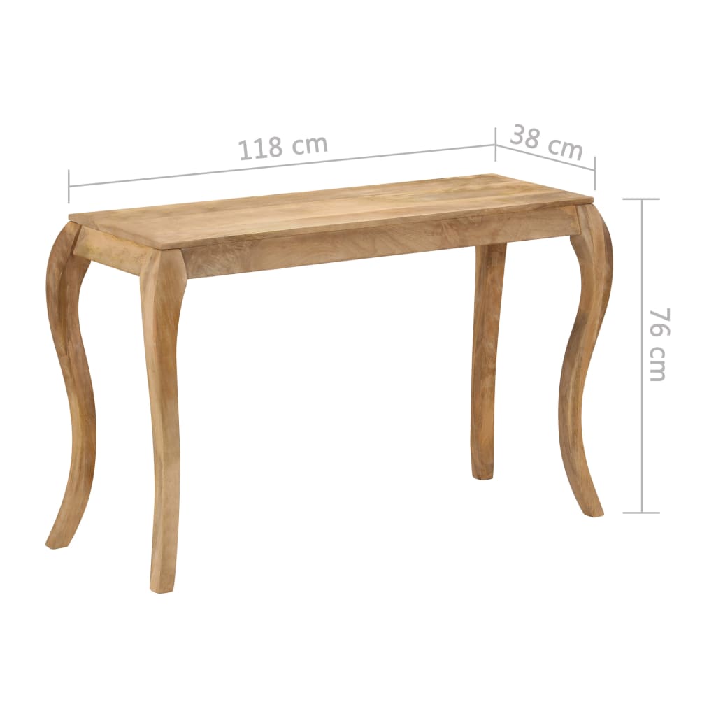 Konsollbord 118x38x76 cm heltre mango