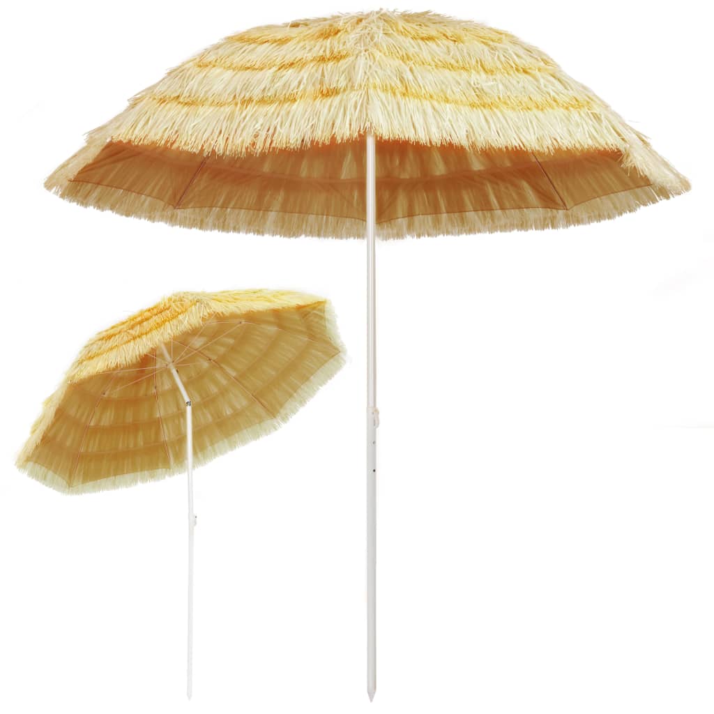 Strandparasoll naturell 240 cm Hawaii-stil
