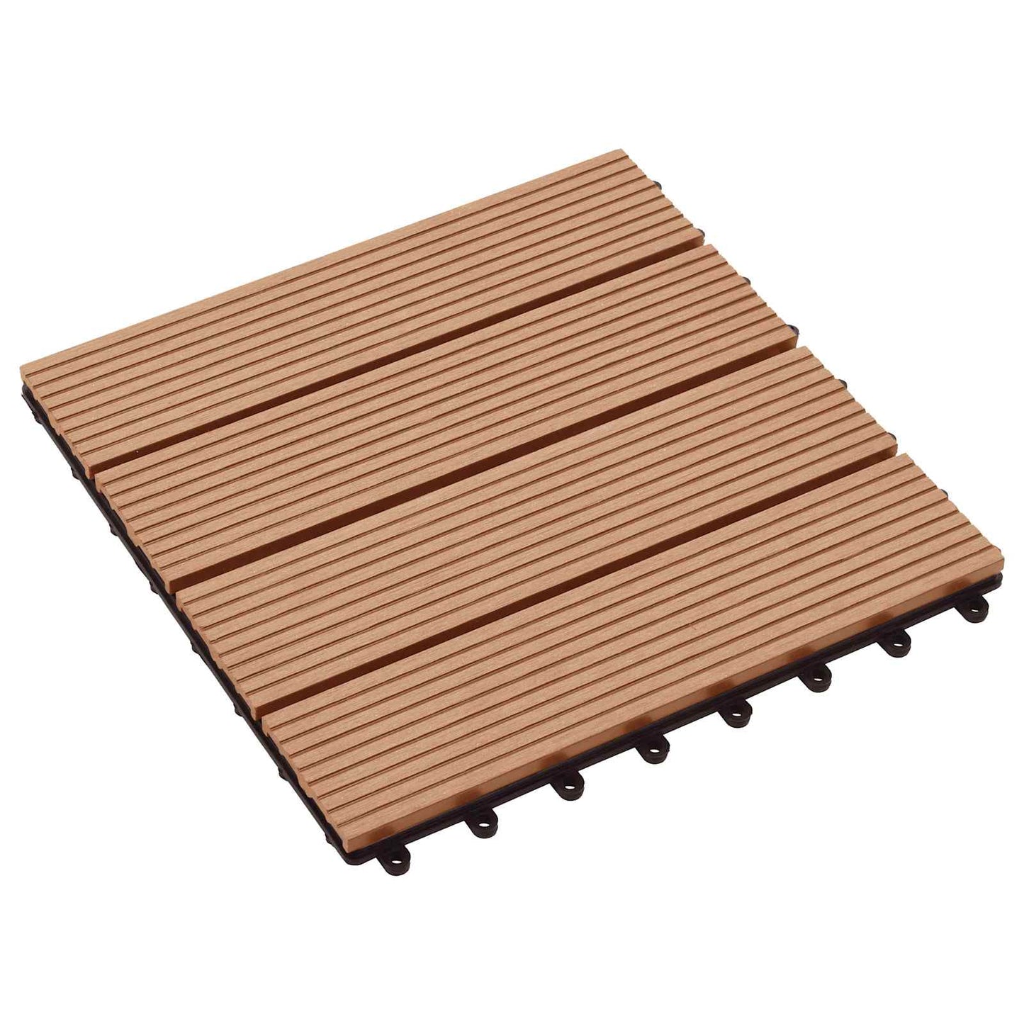 Terrasseflis 11 pcs teak 30 x 30 cm WPC