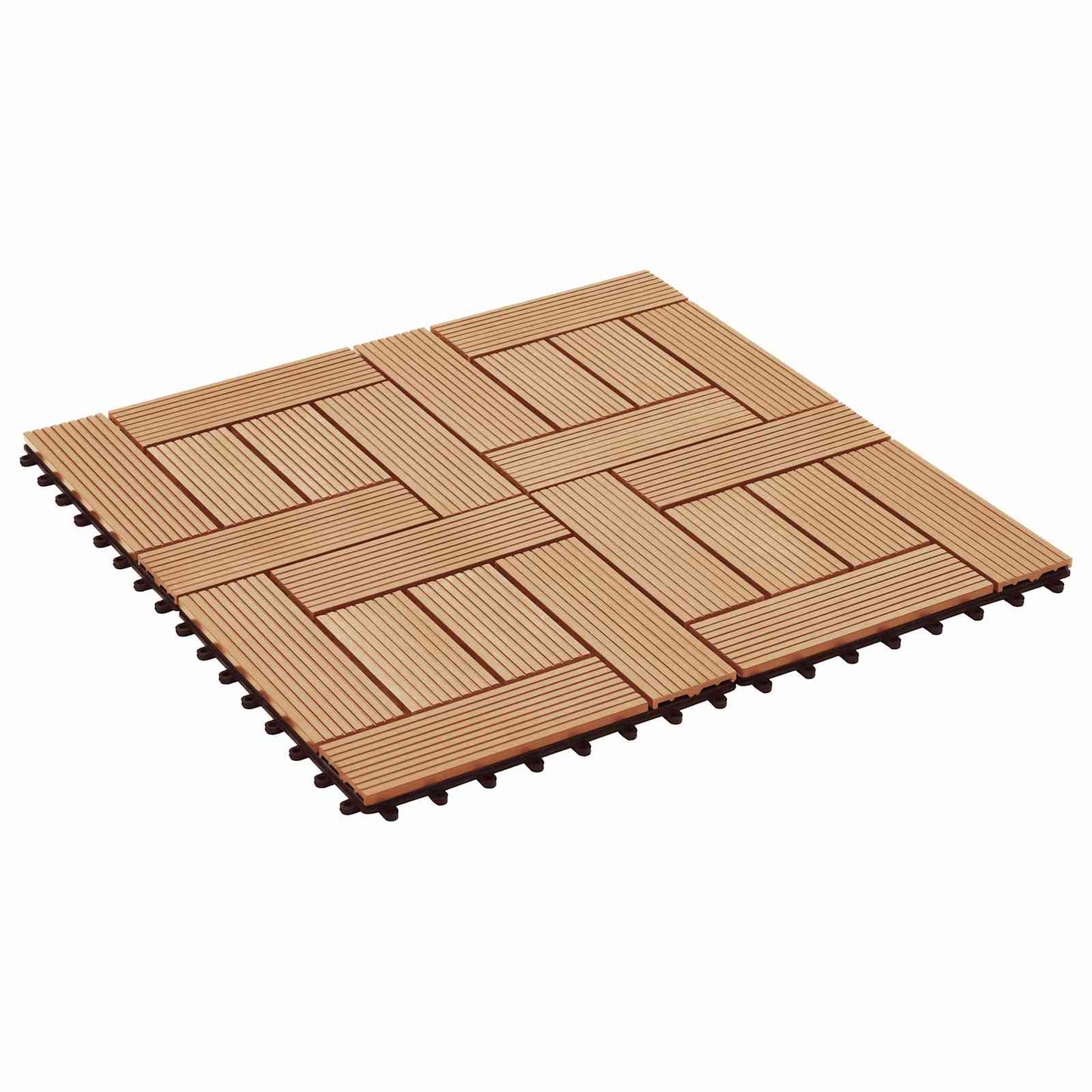 Terrasseflis 11 pcs teak 30 x 30 cm WPC
