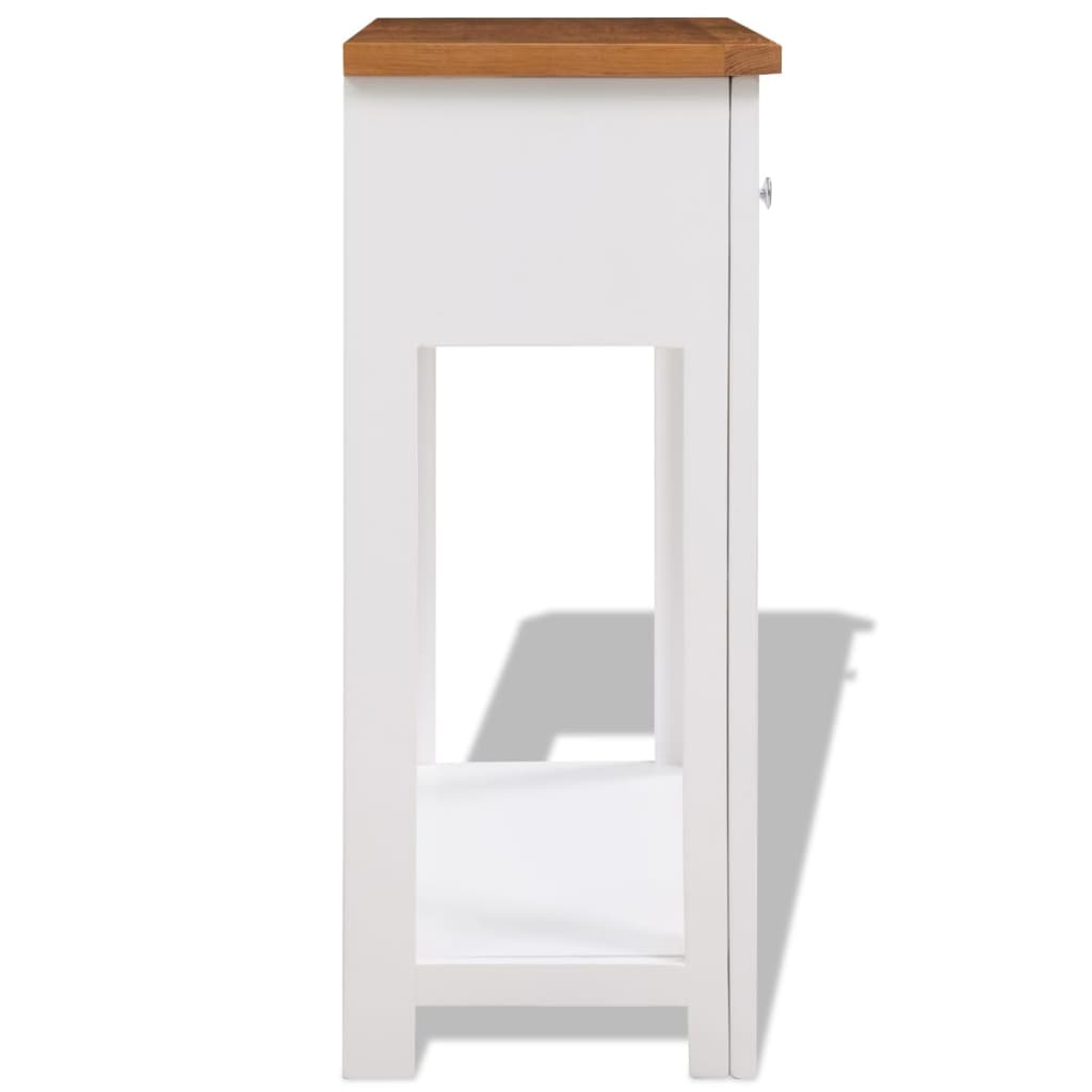 Konsollbord 83x30x73 cm heltre eik