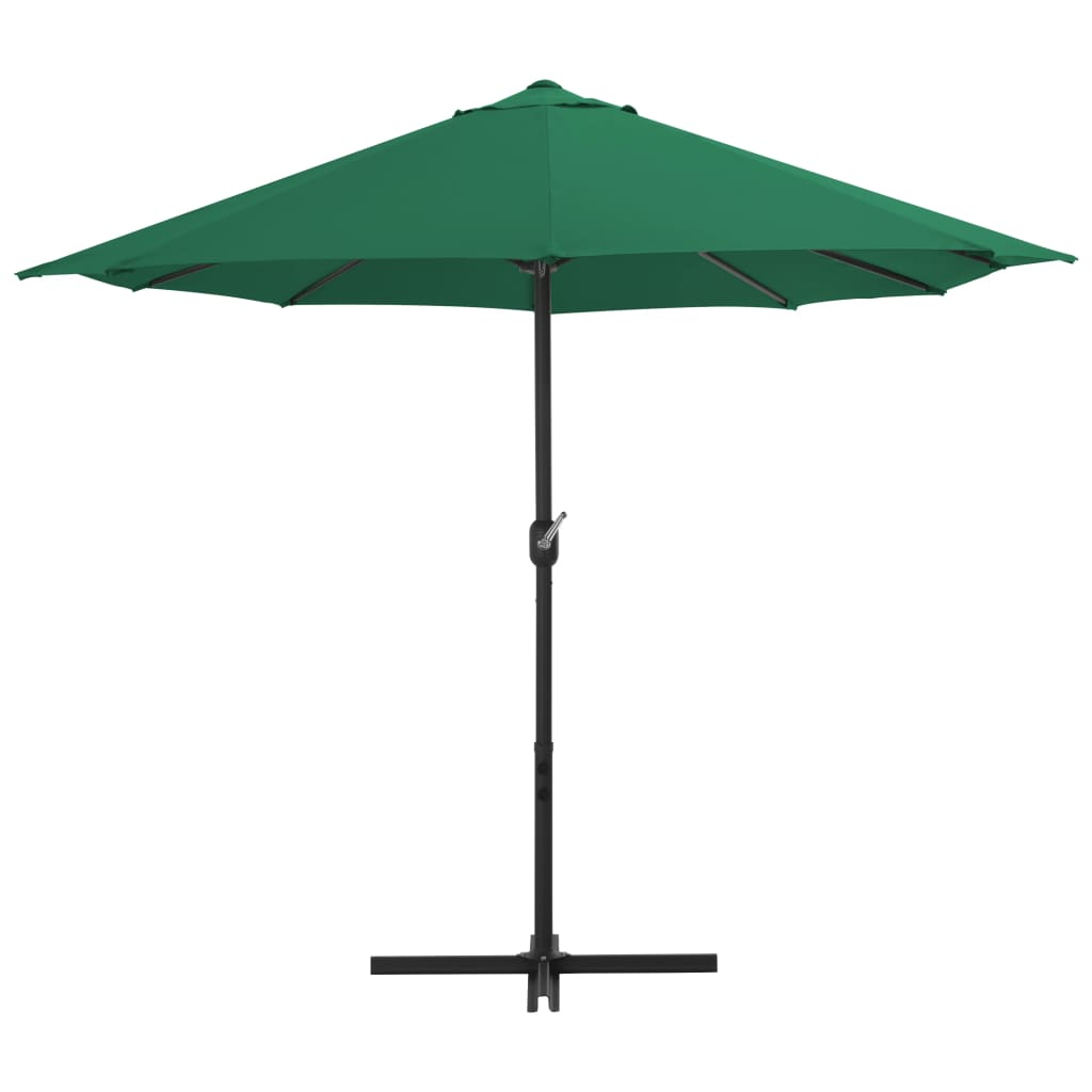 Parasoll med aluminiumsstang 460x270 cm grønn