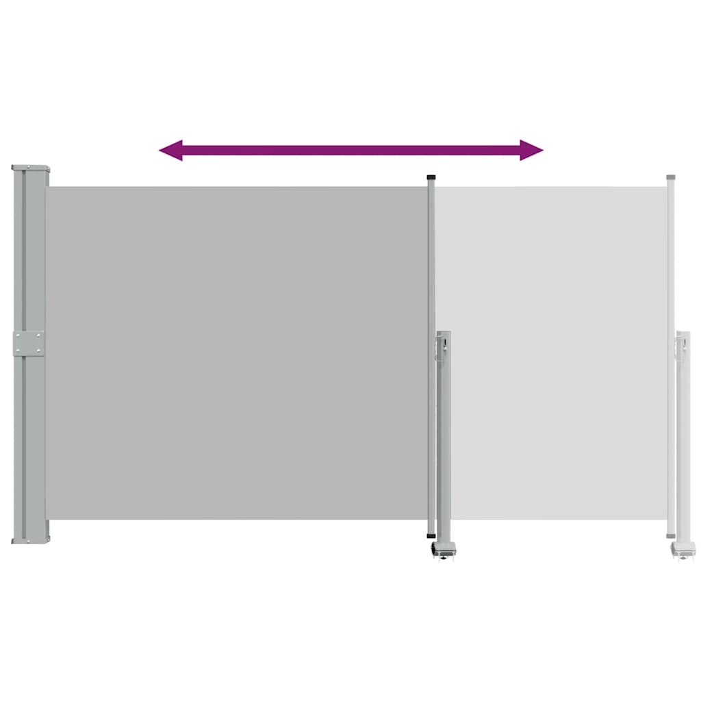 Uttrekkbar sidemarkise 140x300 cm grå vidaXL
