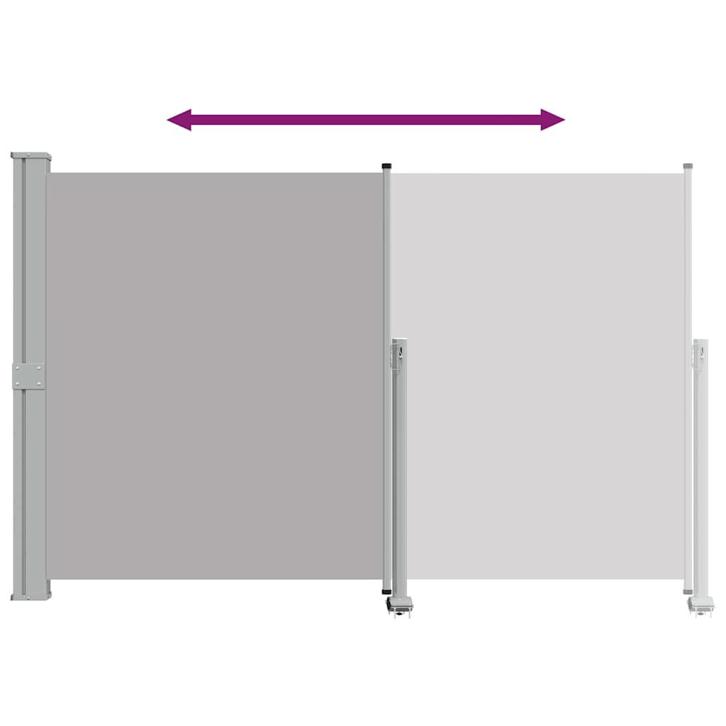 Uttrekkbar sidemarkise 160 x 300 cm grå vidaXL