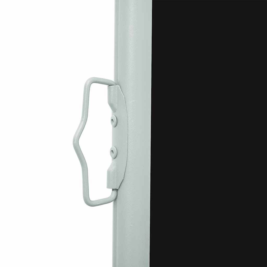 Uttrekkbar sidemarkise 117x314 cm svart
